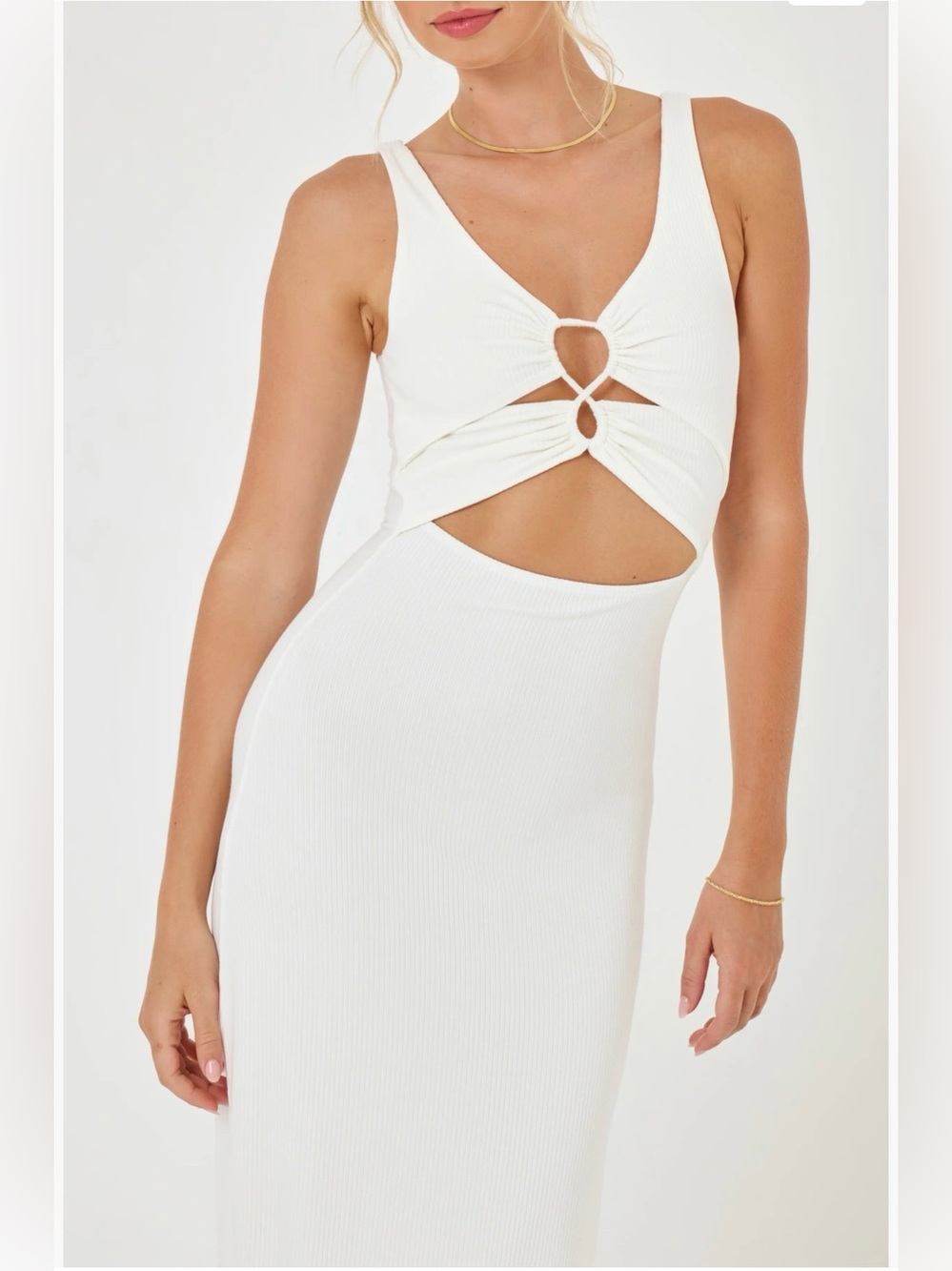 L*Space Camille Dress in Cream; Size: Medium - Picture 5 of 16